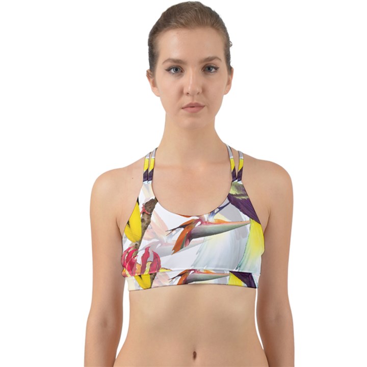 Birds Of Paradise Back Web Sports Bra