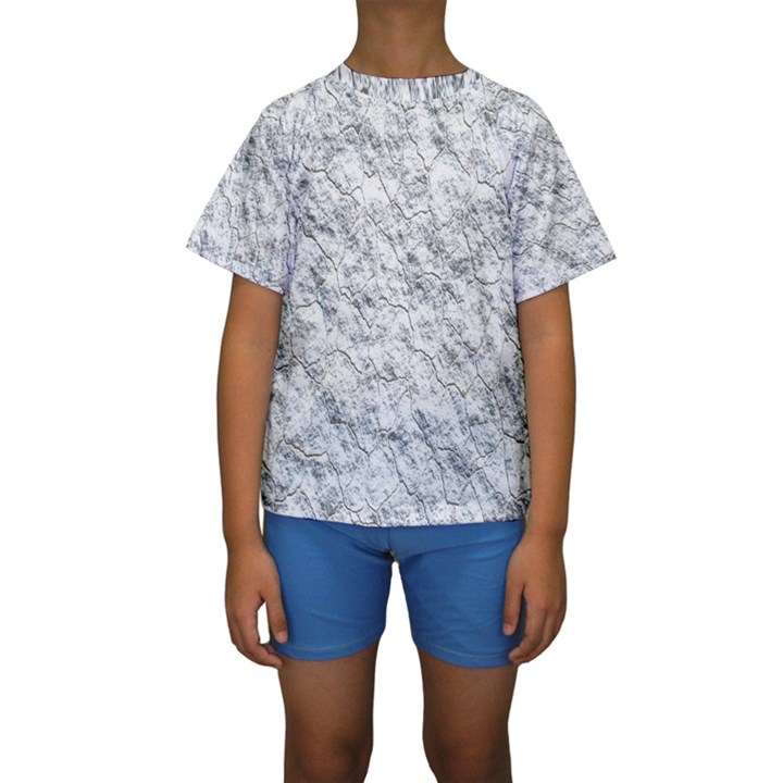 Pattern Background Old Wall Kids  Short Sleeve Swimwear