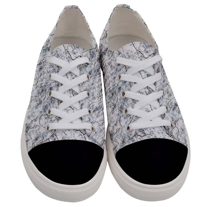 Pattern Background Old Wall Women s Low Top Canvas Sneakers