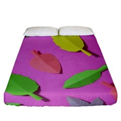 Leaves Autumn Nature Trees Fitted Sheet (california King Size) by Celenk