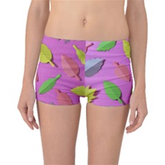 Leaves Autumn Nature Trees Boyleg Bikini Bottoms by Celenk