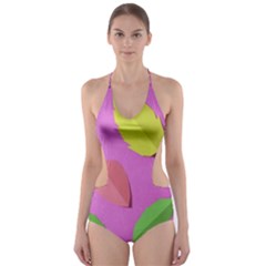 Leaves Autumn Nature Trees Cut-out One Piece Swimsuit by Celenk