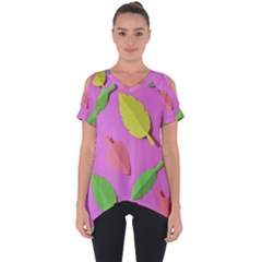 Leaves Autumn Nature Trees Cut Out Side Drop Tee