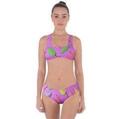 Leaves Autumn Nature Trees Criss Cross Bikini Set by Celenk