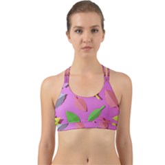 Leaves Autumn Nature Trees Back Web Sports Bra