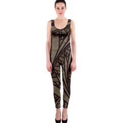 Abstract Pattern Graphics Onepiece Catsuit by Celenk