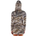 Texture Marble Abstract Pattern Long Sleeve Hooded T-shirt View2