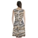 Texture Marble Abstract Pattern Sleeveless Waist Tie Chiffon Dress View2