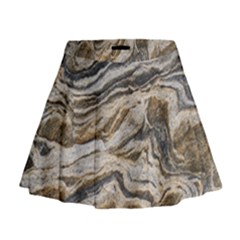 Texture Marble Abstract Pattern Mini Flare Skirt by Celenk