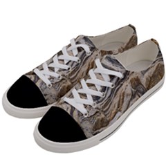 Texture Marble Abstract Pattern Women s Low Top Canvas Sneakers