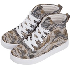 Texture Marble Abstract Pattern Kid s Hi-top Skate Sneakers