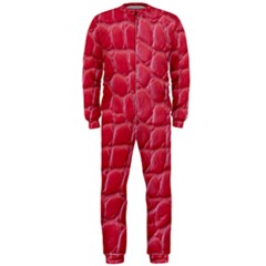 Textile Texture Spotted Fabric Onepiece Jumpsuit (men)  by Celenk