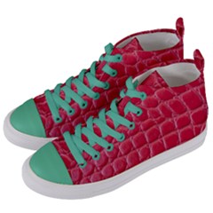 Textile Texture Spotted Fabric Women s Mid-top Canvas Sneakers