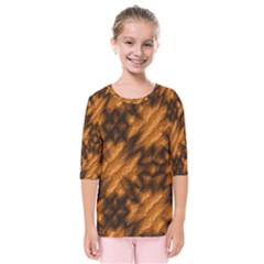 Background Texture Pattern Kids  Quarter Sleeve Raglan Tee