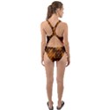 Background Texture Pattern Cut-Out Back One Piece Swimsuit View2