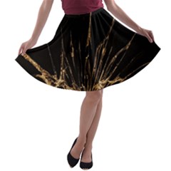 Background Abstract Structure A-line Skater Skirt by Celenk