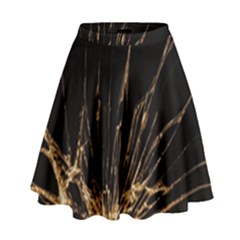 Background Abstract Structure High Waist Skirt by Celenk