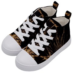 Background Abstract Structure Kid s Mid-top Canvas Sneakers