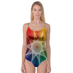 Abstract Star Pattern Structure Camisole Leotard  by Celenk