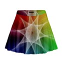 Abstract Star Pattern Structure Mini Flare Skirt View1