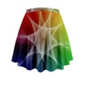 Abstract Star Pattern Structure Mini Flare Skirt View2