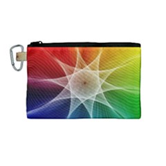 Abstract Star Pattern Structure Canvas Cosmetic Bag (medium)