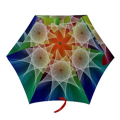 Abstract Star Pattern Structure Mini Folding Umbrellas by Celenk