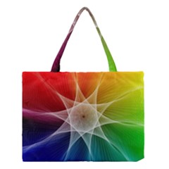 Abstract Star Pattern Structure Medium Tote Bag by Celenk