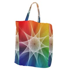 Abstract Star Pattern Structure Giant Grocery Zipper Tote