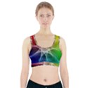 Abstract Star Pattern Structure Sports Bra With Pocket View1