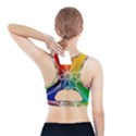 Abstract Star Pattern Structure Sports Bra With Pocket View2