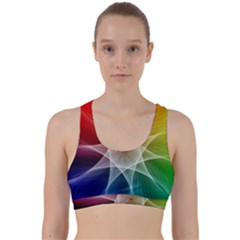 Abstract Star Pattern Structure Back Weave Sports Bra by Celenk