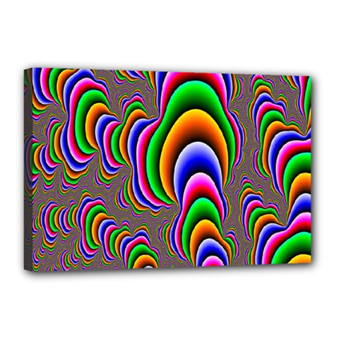 Fractal Background Pattern Color Canvas 18  X 12 