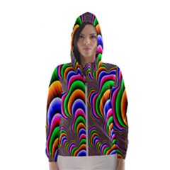 Fractal Background Pattern Color Hooded Wind Breaker (women) by Celenk