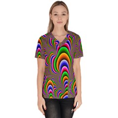 Fractal Background Pattern Color Scrub Top