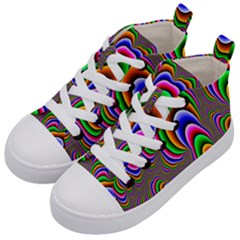 Fractal Background Pattern Color Kid s Mid-top Canvas Sneakers