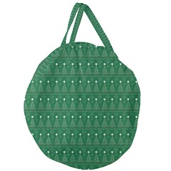 Christmas Tree Pattern Design Giant Round Zipper Tote