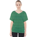 Christmas Tree Pattern Design V-Neck Dolman Drape Top View1