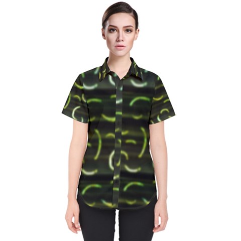 Abstract Dark Blur Texture Women s Short Sleeve Shirt by dflcprints