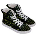 Abstract Dark Blur Texture Women s Hi-Top Skate Sneakers View3