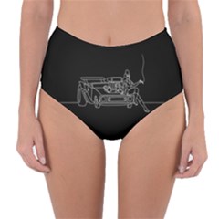 Arctic Monkeys Reversible High-waist Bikini Bottoms by Valentinaart