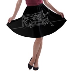 Arctic Monkeys A-line Skater Skirt by Valentinaart