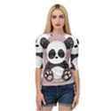 Cute Panda Quarter Sleeve Raglan Tee View1