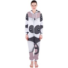 Cute Panda Hooded Jumpsuit (ladies)  by Valentinaart