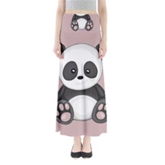 Cute Panda Full Length Maxi Skirt by Valentinaart