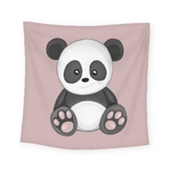 Cute Panda Square Tapestry (small) by Valentinaart