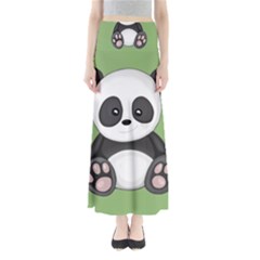 Cute Panda Full Length Maxi Skirt by Valentinaart