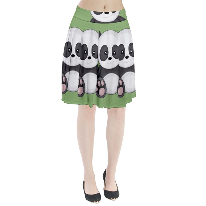 Cute Panda Pleated Skirt