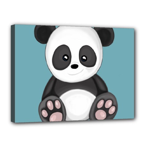 Cute Panda Canvas 16  X 12 