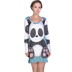 Cute Panda Long Sleeve Nightdress